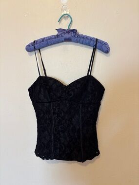Candie's Black Lace Camisole Bustier Top